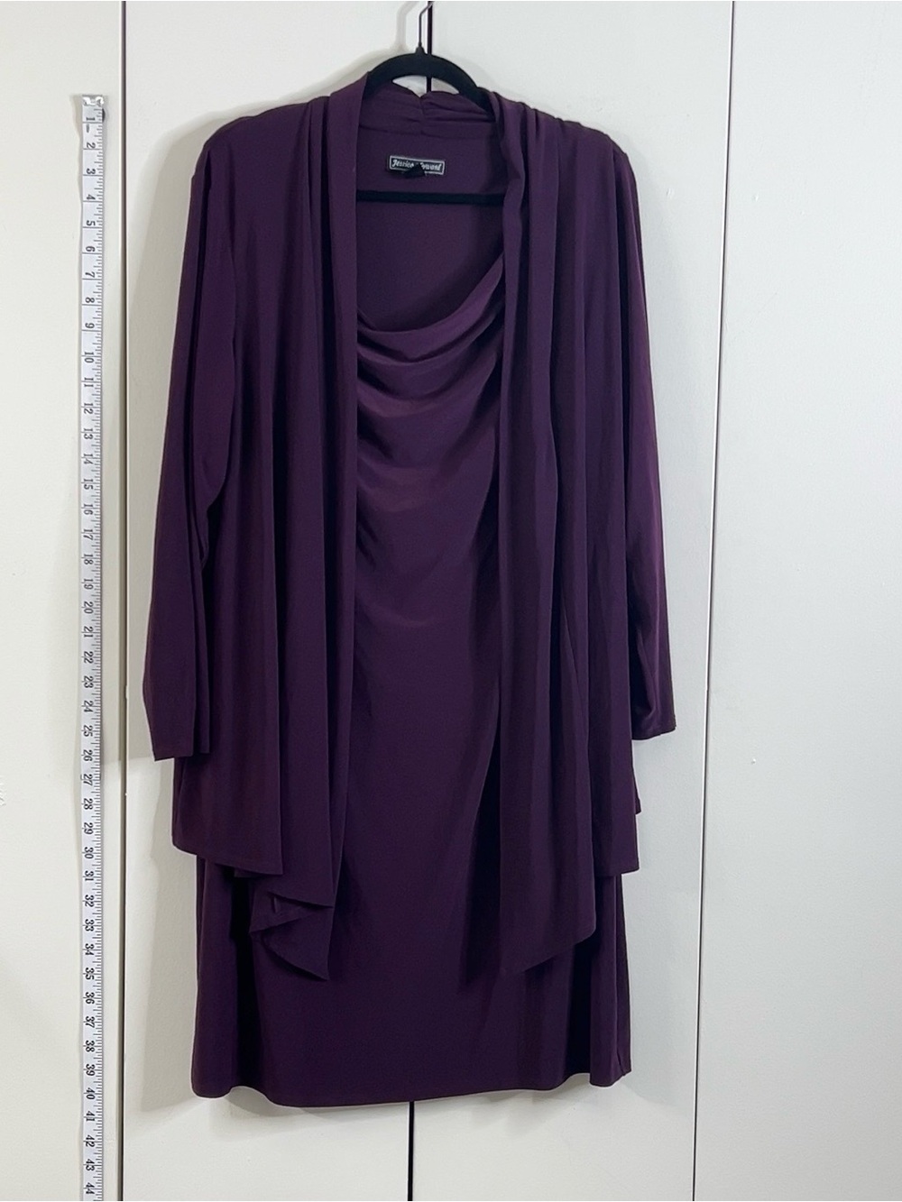 Jessica Howard 20W Purple Plum Dress Jacket Set Plus Size Formal Wedding